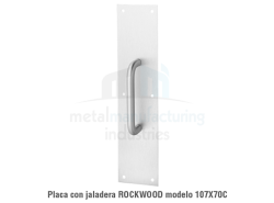 Placa con jaladera ROCKWOOD modelo 107X70C