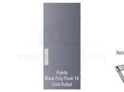 Puerta Blank Poly Flush 18 Cold Rolled