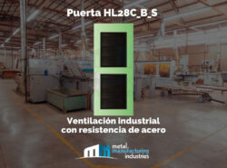 Puerta HL28C_B_S: ventilación industrial con resistencia de acero