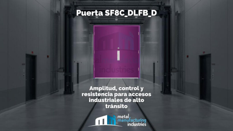 Puerta SF8C_DLFB_D: Amplitud, control y resistencia para accesos industriales de alto tránsito