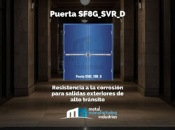 Puerta SF8G_SVR_D: Resistencia a la corrosión para salidas exteriores de alto tránsito
