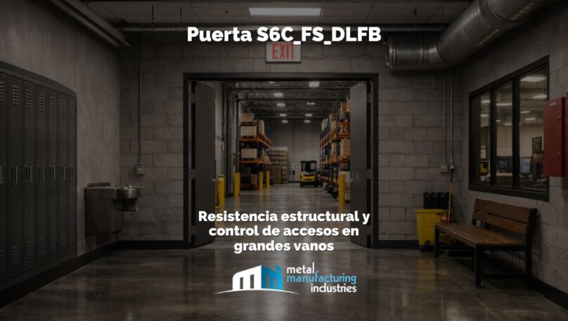 Puerta S6C_FS_DLFB: resistencia estructural y control de accesos en grandes vanos