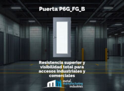 Puerta P6G_FG_B: Resistencia superior y visibilidad total para accesos industriales y comerciales