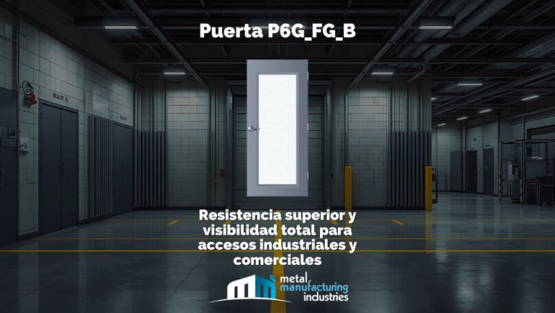 Puerta P6G_FG_B: Resistencia superior y visibilidad total para accesos industriales y comerciales