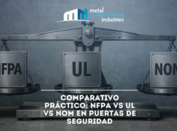 Comparativo práctico: NFPA vs UL vs NOM en puertas de seguridad