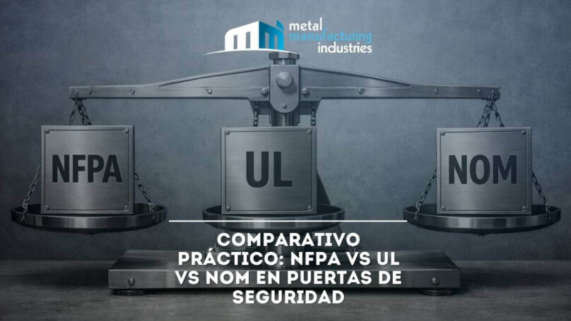 Comparativo práctico: NFPA vs UL vs NOM en puertas de seguridad